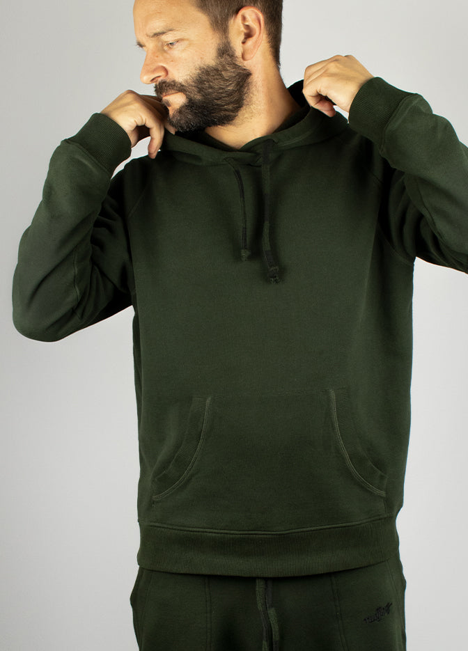 Nuffinz Shorts Hoodie Rosin Green Organic Cotton men's wear
