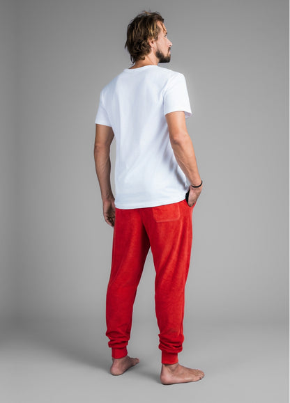 POMPEIAN RED TOWEL PANTS