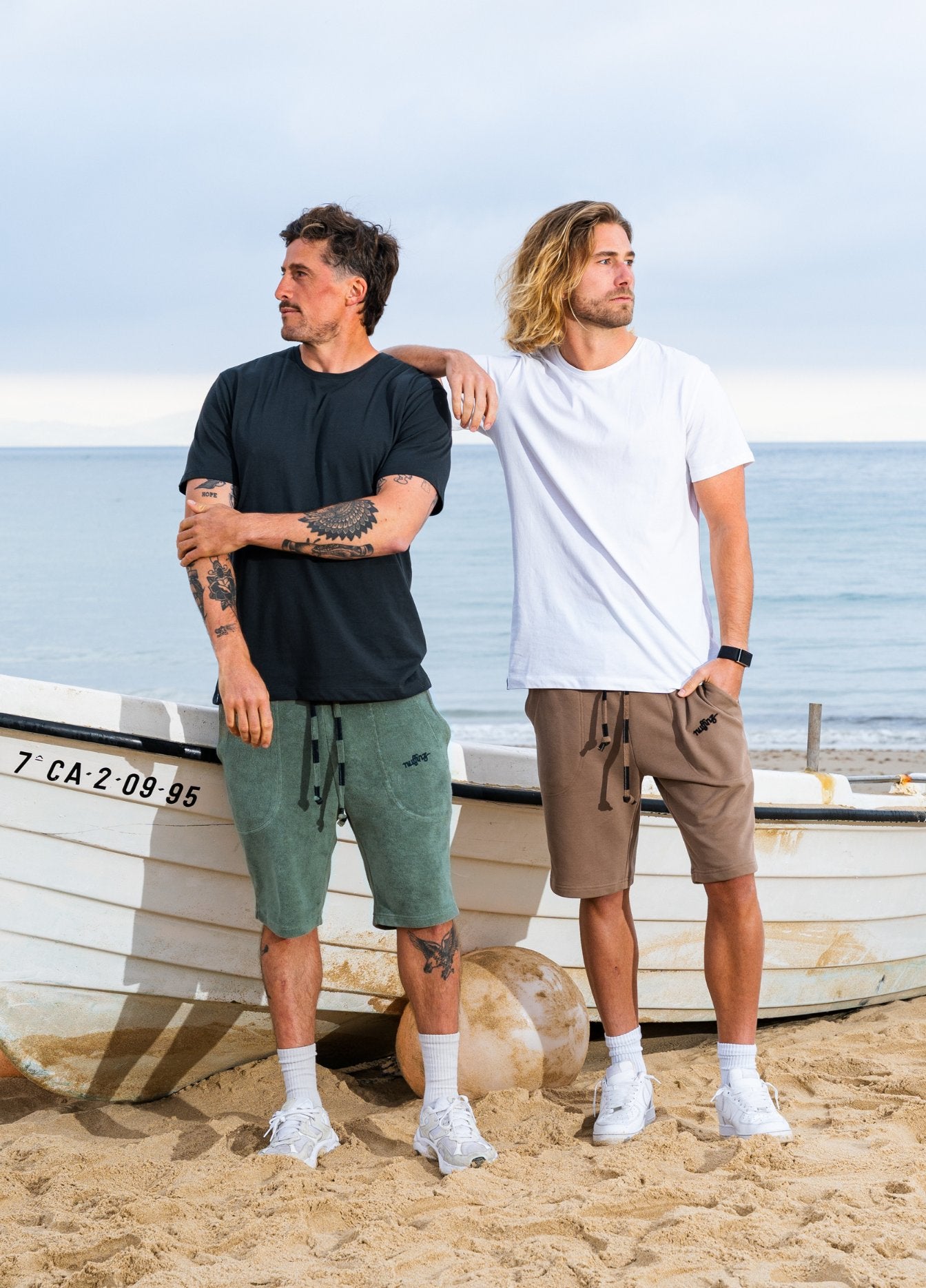 MALLARD GREEN TOWEL SHORTS