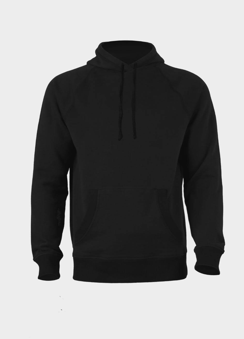nuffinz menswear- hoodies - black sea hoodie - 100% organic cotton - carbonized - black