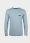 nuffinz menswear- longsleeves - blue slate longsleeve - 100% organic cotton - carbonized - light blue